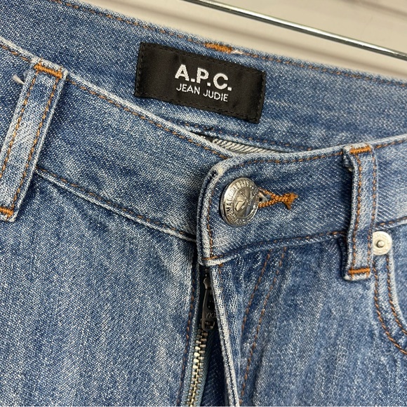 A.P.C. "JUDIE" COTTON LINEN DENIM ANKLE JEANS RAW GEM 25 APC - Picture 5 of 16